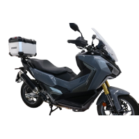 Top case GPR TECH compatible with  Sym ADX TG 400 2024/2026 e5 Plus GPR TECH Top case in aluminum, silver color with specific plate included Capacity 35 LT.
