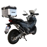 Top case GPR TECH compatible with  Bmw G 310 Gs 2017/2021 e4 GPR TECH Top case in aluminum, silver color with specific plate included Capacity 35 LT.