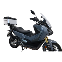 Top case GPR TECH compatible with  Sym ADX TG 400 2024/2026 e5 Plus GPR TECH Top case in aluminum, silver color with specific plate included Capacity 45 LT.