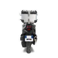Top case GPR TECH compatible with  Sym ADX 125 2024/2026 e5 Plus GPR TECH Top case in aluminum, silver color with specific plate included Capacity 26 LT.