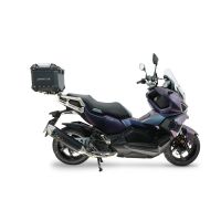 Top case GPR TECH compatible with  Sym ADX 125 2024/2026 e5 Plus GPR TECH Top case in aluminum, black color with specific plate included Capacity 26 LT.