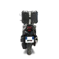 Top case GPR TECH compatible with  Sym ADX 125 2024/2026 e5 Plus GPR TECH Top case in aluminum, black color with specific plate included Capacity 26 LT.