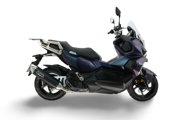 GPR exhaust compatible with Sym ADX 125 2024-2026, Furore-X Scooter, Homologated full system exhaust including removable db killer and catalyst  