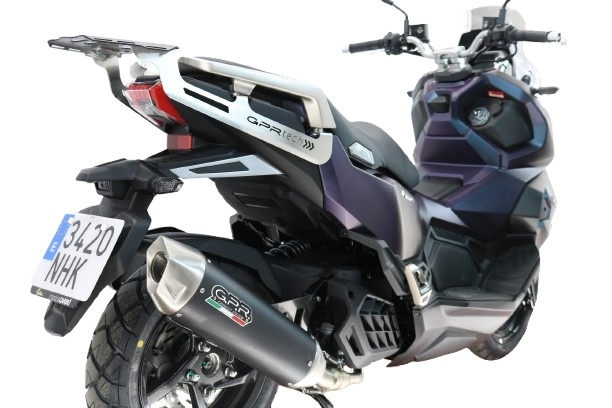GPR exhaust compatible with Sym ADX 125 2024-2026, Furore-X Scooter, Homologated full system exhaust including removable db killer and catalyst  