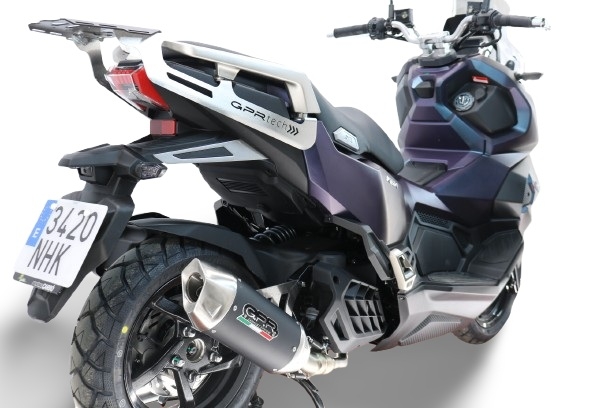 GPR exhaust compatible with Sym ADX 125 2024-2026, Furore-X Scooter, Full system exhaust including link pipe and removable db killer 