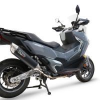 GPR exhaust compatible with  Sym ADX TG400 2024-2026, Furore-X Scooter, Slip-on exhaust including removable db killer, link pipe and catalyst,  EPA-compliant 