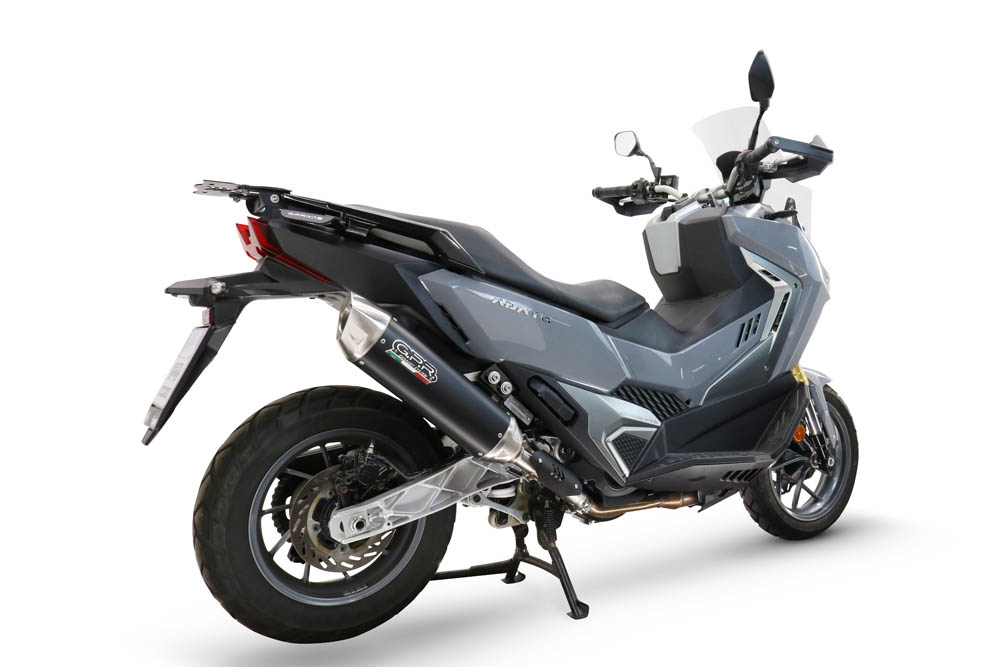 GPR exhaust compatible with  Sym ADX TG400 2024-2026, Furore-X Scooter, Slip-on exhaust including link pipe and removable db killer 
