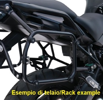 GPR TECH compatible with  Suzuki V-Strom Dl 1000 2017/2019 e4 GPR TECH Specific rack for side cases 38 Lt + 32 Lt black color 