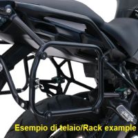 GPR TECH compatible with  Suzuki V-Strom Dl 1000 2017/2019 e4 GPR TECH Specific rack for side cases 38 Lt + 32 Lt black color 