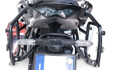 GPR TECH compatible with  Suzuki V-Strom Dl 1000 2017/2019 e4 GPR TECH Specific rack for side cases 38 Lt + 32 Lt black color 