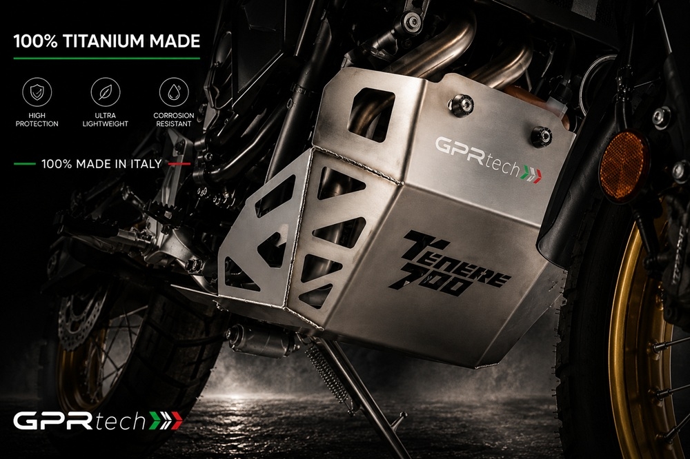 GPR TECH compatible with  Yamaha Tenere 700 2025/2026 e5 Plus GPR TECH Titanium Skid plate 