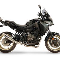 GPR exhaust compatible with Yamaha Tracer 700 2016-2019, Albus Ceramic, full system exhaust legal for UK and non-EU countries including removable db killer 