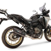 GPR exhaust compatible with Yamaha Tracer 7 GT 2020-2024, Furore Nero, Racing full system exhaust, including removable db killer 