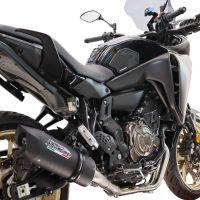 GPR exhaust compatible with Yamaha Tracer 7 GT 2020-2024, Furore Nero, Racing full system exhaust, including removable db killer 