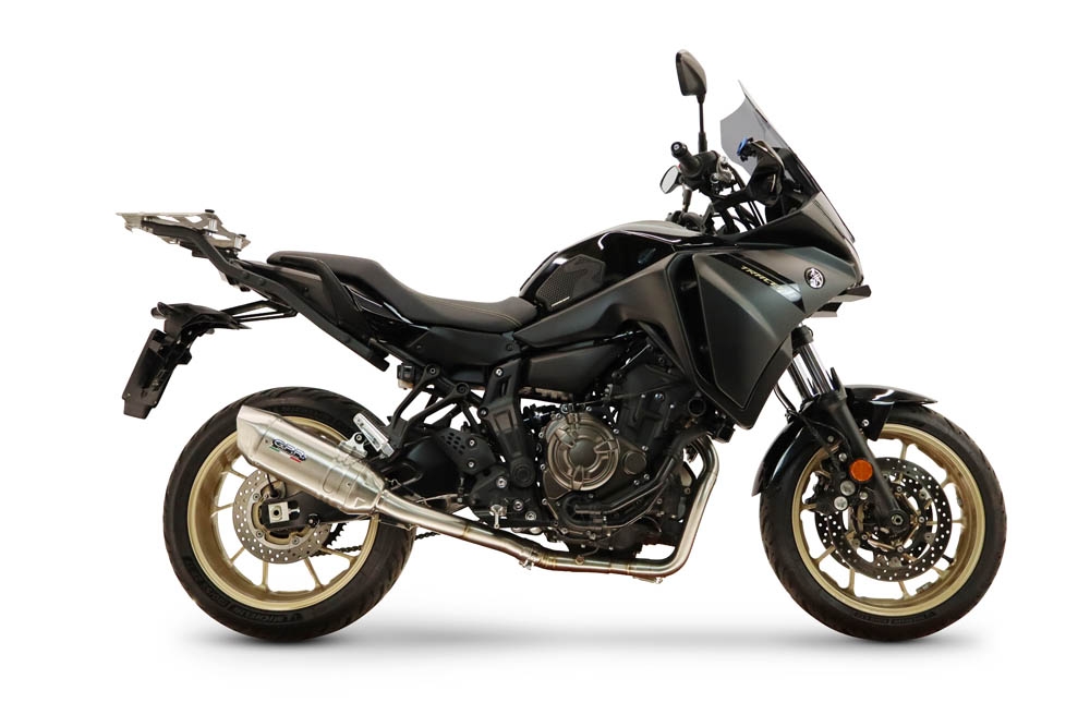 GPR exhaust compatible with Yamaha Tracer 700 2016-2019, Furore-X Inox, full system exhaust legal for UK and non-EU countries including removable db killer 