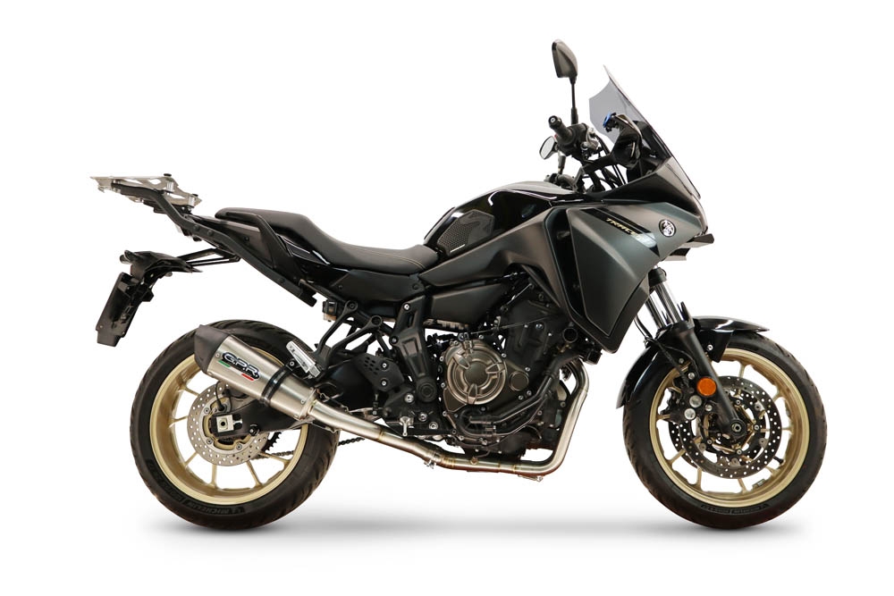 GPR exhaust compatible with Yamaha Tracer 7 2021-2024, New Grand Prix Evo Titanium, Racing full system exhaust, including removable db killer 
