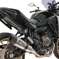 GPR exhaust compatible with Yamaha Tracer 7 2021-2024, New Grand Prix Evo Titanium, Racing full system exhaust, including removable db killer 