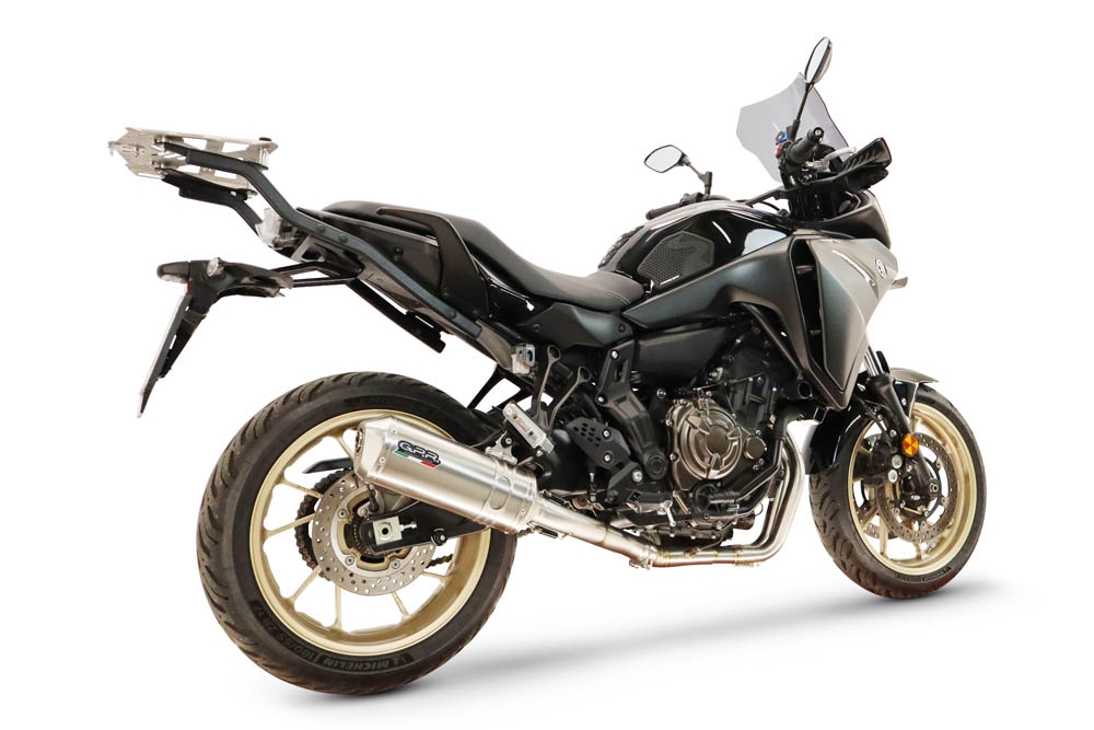 GPR exhaust compatible with Yamaha Tracer 7 2021-2024, Satinox , full system exhaust legal for UK and non-EU countries including removable db killer 