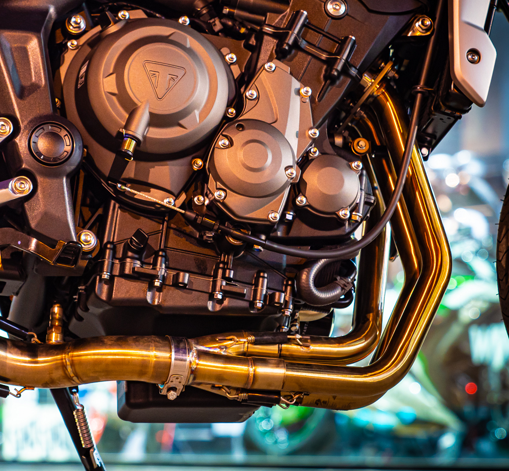 Exhaust compatible with Triumph Trident 660 2021-2024, M3 Poppy , Full system exhaust, including removable db killer 