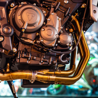 Exhaust compatible with Triumph Trident 660 2021-2024, M3 Poppy , Full system exhaust, including removable db killer 