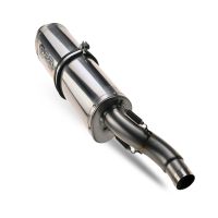 Exhaust compatible with Aprilia Pegaso 650 Ga 1992-1996, Trioval, Dual slip-on including removable db killers and link pipes, EPA-compliant 