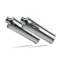 GPR exhaust compatible with Aprilia Etv Caponord 1000 2001-2007, Trioval, Dual Homologated legal slip-on exhaust including removable db killers and link pipes 