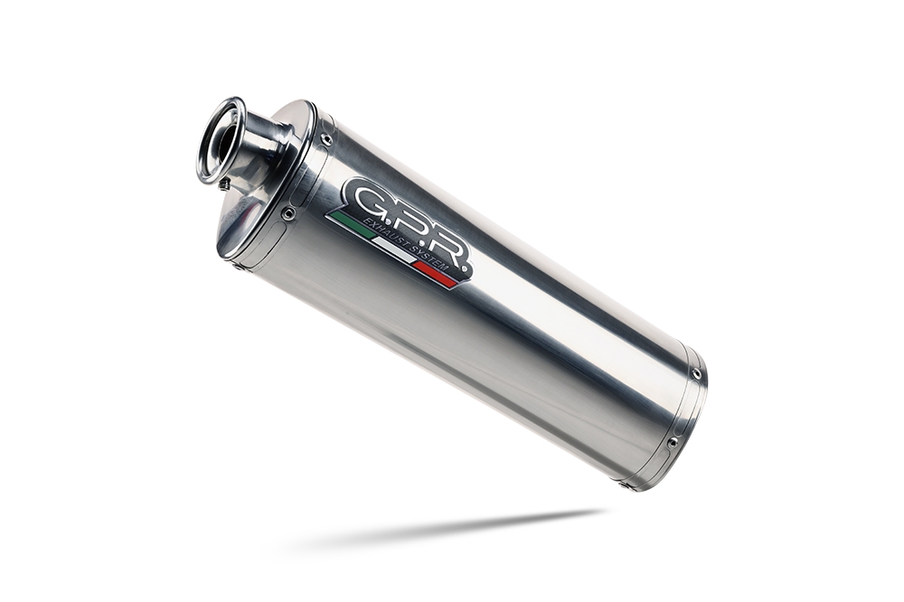 Exhaust compatible with Benelli Trk 502 2021-2024, Trioval, Slip-on exhaust including link pipe and removable db killer 