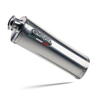 Exhaust compatible with Benelli Trk 502 2021-2024, Trioval, Slip-on exhaust including link pipe and removable db killer 