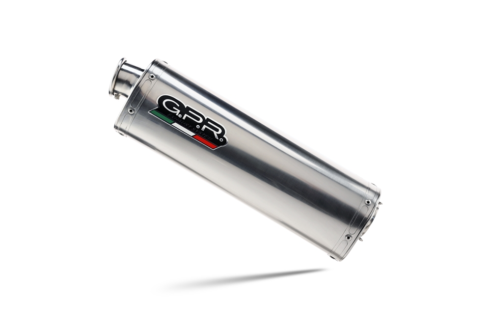 Exhaust compatible with Benelli Trk 502 2021-2024, Trioval, Slip-on exhaust including link pipe and removable db killer 