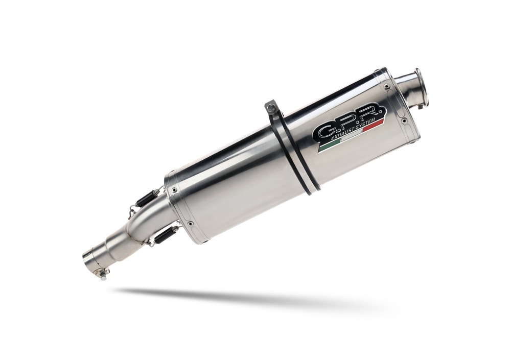 Exhaust compatible with Aprilia Mana 850 Gt 2007-2016, Trioval, Mid-Full system exhaust including removable db killer 