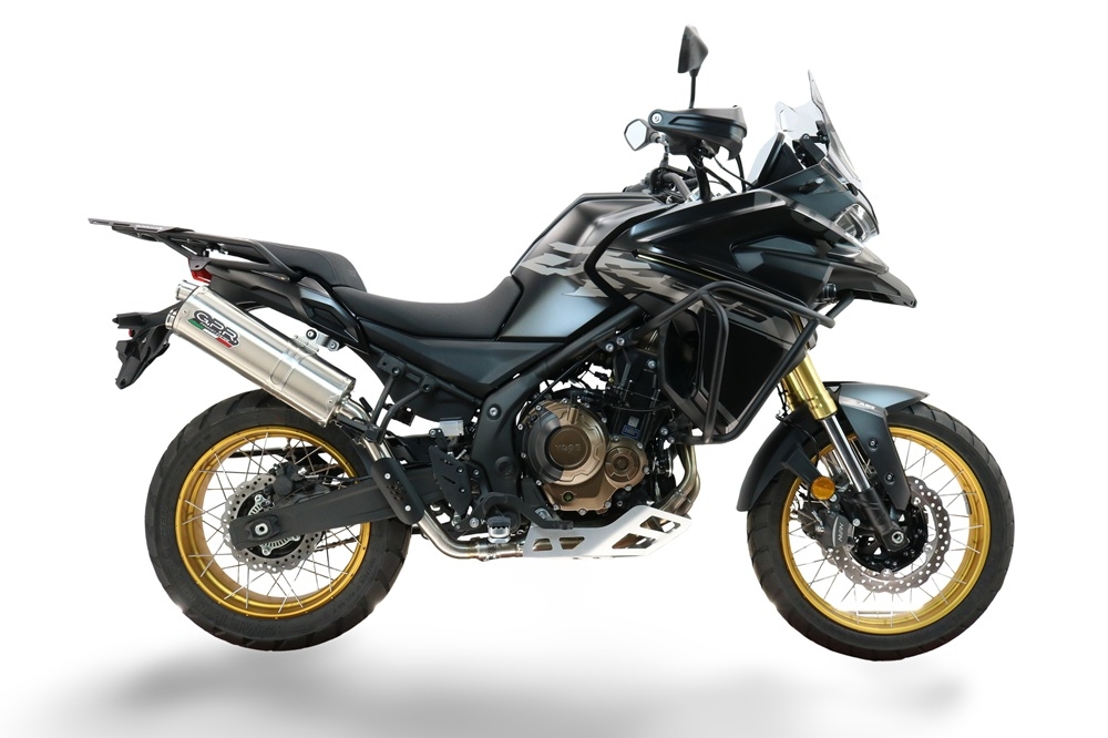 GPR exhaust compatible with Voge 625DSX 2024-2025, Dual Inox, Homologated legal slip-on exhaust including removable db killer and link pipe 