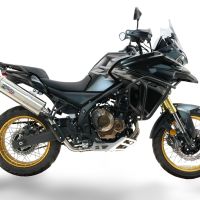 GPR exhaust compatible with Voge 625DSX 2024-2025, Dual Inox, Homologated legal slip-on exhaust including removable db killer and link pipe 