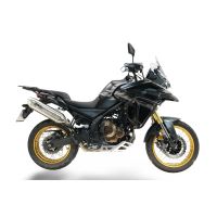 GPR exhaust compatible with Voge 625DSX 2025-2026, Furore-X Acciaio Inox, Homologated legal slip-on exhaust including removable db killer and link pipe 