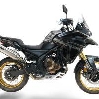 GPR exhaust compatible with Voge 625DSX 2024-2025, Furore-X Acciaio Inox, Homologated legal slip-on exhaust including removable db killer and link pipe 