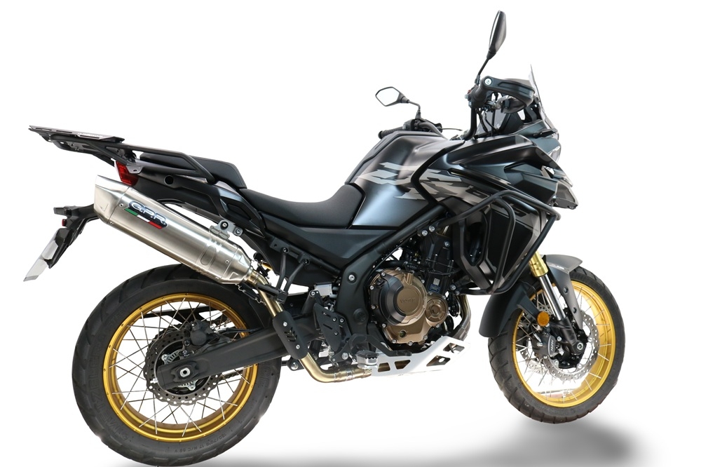 GPR exhaust compatible with Voge 625DSX 2024-2025, Furore-X Acciaio Inox, Homologated legal slip-on exhaust including removable db killer and link pipe 