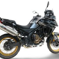 GPR exhaust compatible with Voge 625DSX 2024-2025, Furore-X Acciaio Inox, Homologated legal slip-on exhaust including removable db killer and link pipe 