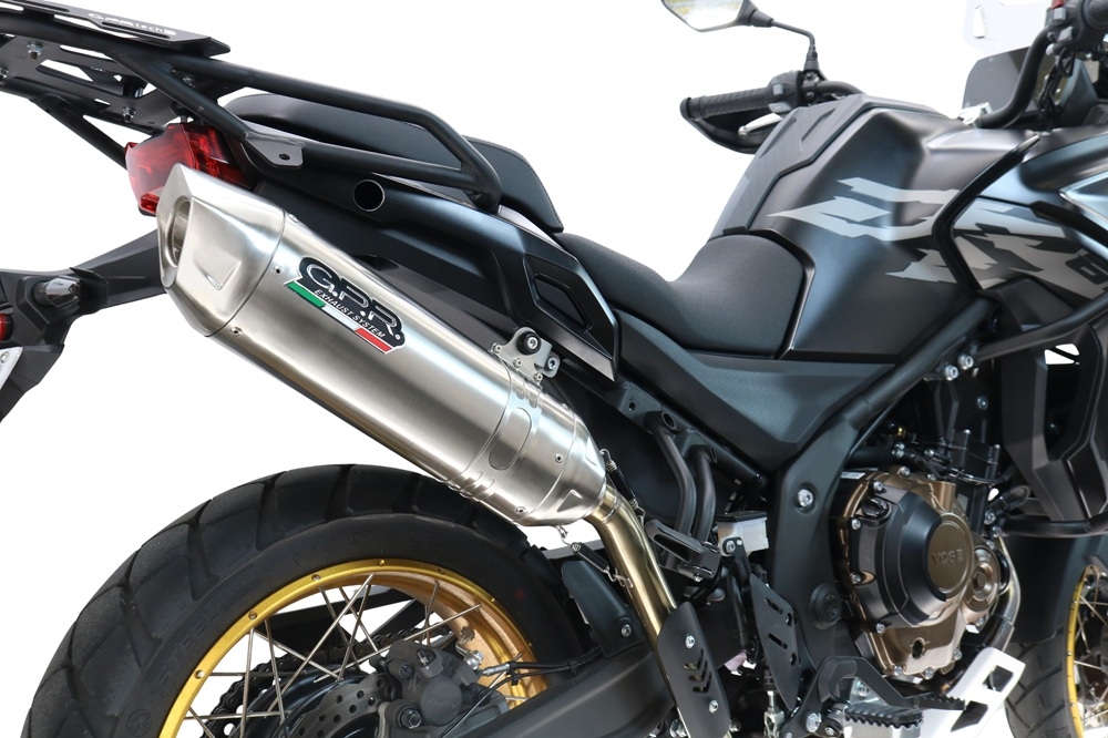 GPR exhaust compatible with Voge 625DSX 2024-2025, Furore-X Acciaio Inox, Homologated legal slip-on exhaust including removable db killer and link pipe 