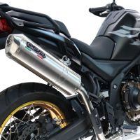 GPR exhaust compatible with Voge 625DSX 2024-2025, Satinox , Homologated legal slip-on exhaust including removable db killer and link pipe 