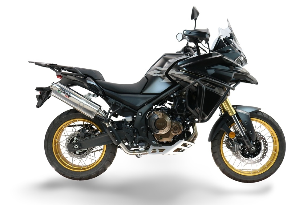 GPR exhaust compatible with Voge 625DSX 2024-2025, Trioval, Homologated legal slip-on exhaust including removable db killer and link pipe 