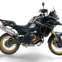 GPR exhaust compatible with Voge 625DSX 2024-2025, Trioval, Homologated legal slip-on exhaust including removable db killer and link pipe 