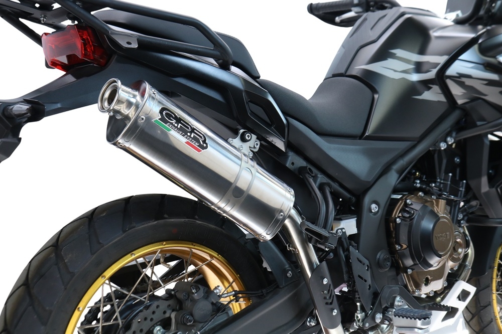 GPR exhaust compatible with Voge 625DSX 2024-2025, Trioval, Homologated legal slip-on exhaust including removable db killer and link pipe 