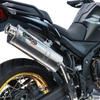 GPR exhaust compatible with Voge 625DSX 2024-2025, Trioval, Homologated legal slip-on exhaust including removable db killer and link pipe 