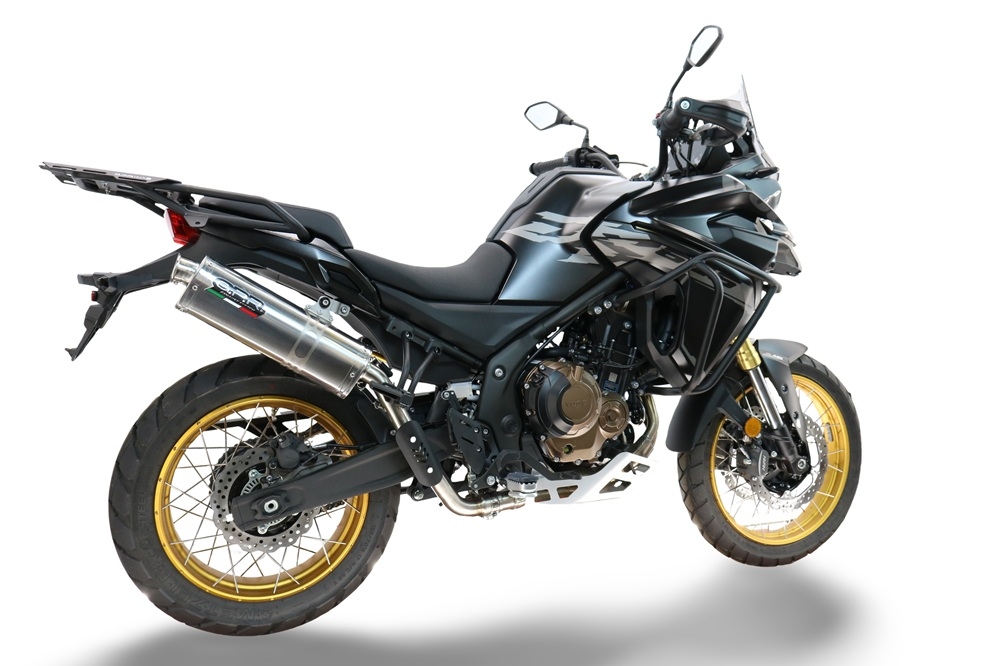 GPR exhaust compatible with Voge 625DSX 2024-2025, Trioval, Homologated legal slip-on exhaust including removable db killer and link pipe 