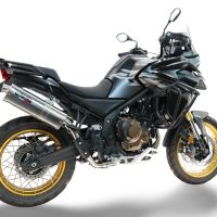 GPR exhaust compatible with Voge 625DSX 2024-2025, Trioval, Homologated legal slip-on exhaust including removable db killer and link pipe 