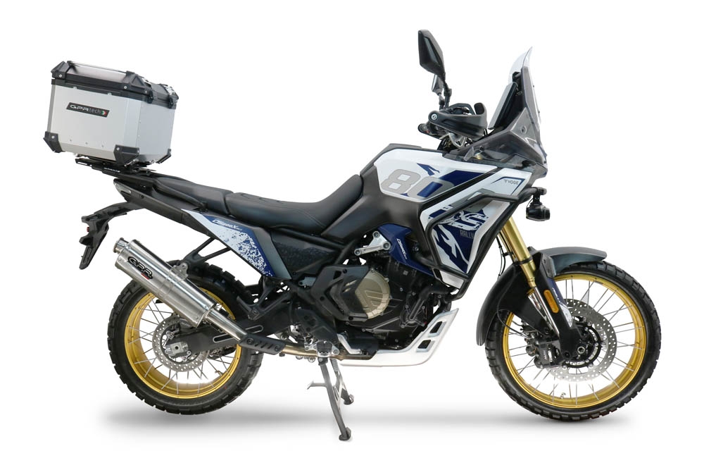 Top case GPR TECH compatible with  Voge DS 800 Rally 2025/2026 GPR TECH Top case in aluminum, silver color with specific plate included Capacity 45 LT.