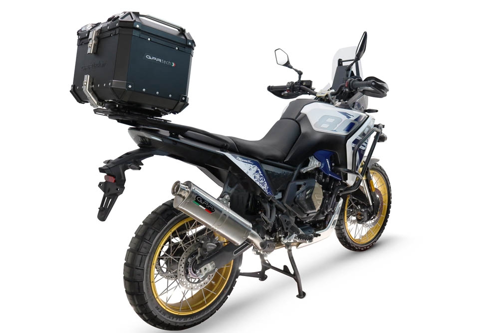 Top case GPR TECH compatible with  Voge DS 800 Rally 2025/2026 GPR TECH Top case in aluminum, black color with specific plate included Capacity 45 LT.