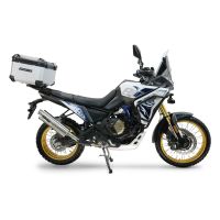 Top case GPR TECH compatible with  Voge DS 800 Rally 2025/2026 e5 plus GPR TECH Top case in aluminum, silver color with specific plate included Capacity 55 LT.