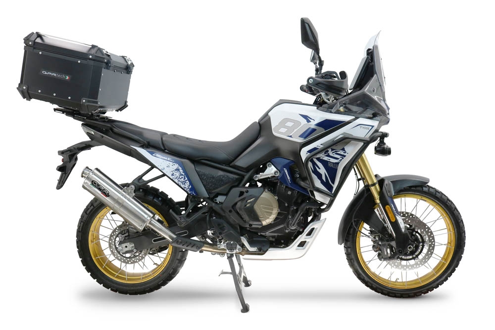 Top case GPR TECH compatible with  Voge DS 800 Rally 2025/2026 GPR TECH Top case in aluminum, black color with specific plate included Capacity 55 LT.