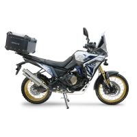 Top case GPR TECH compatible with  Voge DS 800 Rally 2025/2026 e5 plus GPR TECH Top case in aluminum, black color with specific plate included Capacity 55 LT.