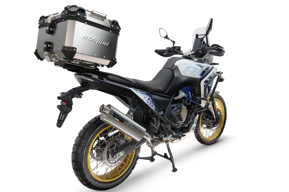  Voge DS 800 Rally 2025/2026 GPR TECH Top case in Titanium , Titanium Natural color with specific plate included Capacity 55 LT.